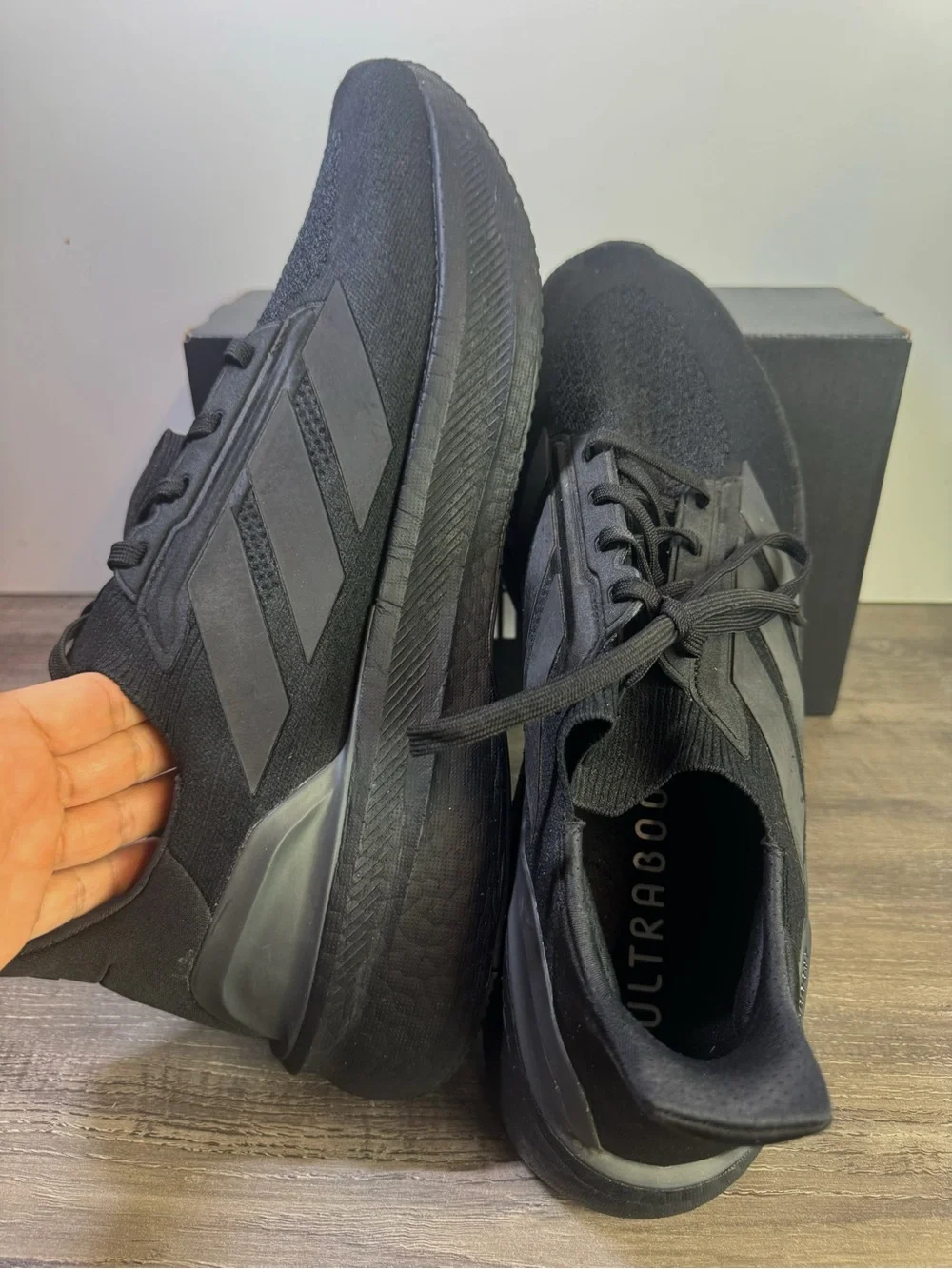 Adidas Ultraboost 5X Prime Knit Size 14 Sneakers Black/black EUC $180
